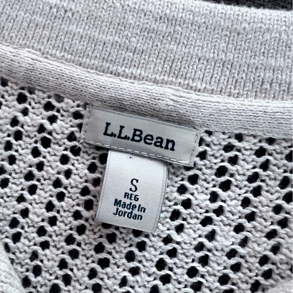 L.L. Bean Women’s Organic Cotton Slub Pointelle Sweater, Polo Preppy Small - Picture 9 of 11